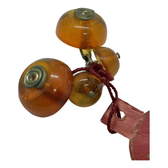 NWT Genuine Vintage Baltic Amber Cufflinks 1960s - Picture 1 of 10